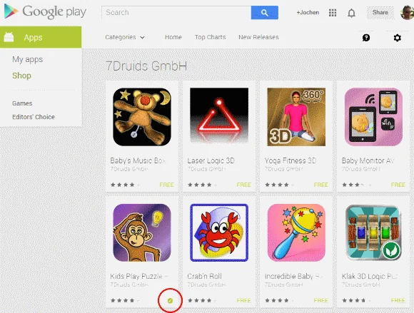 7Druids GmbH has a selection of apps for children and adults.