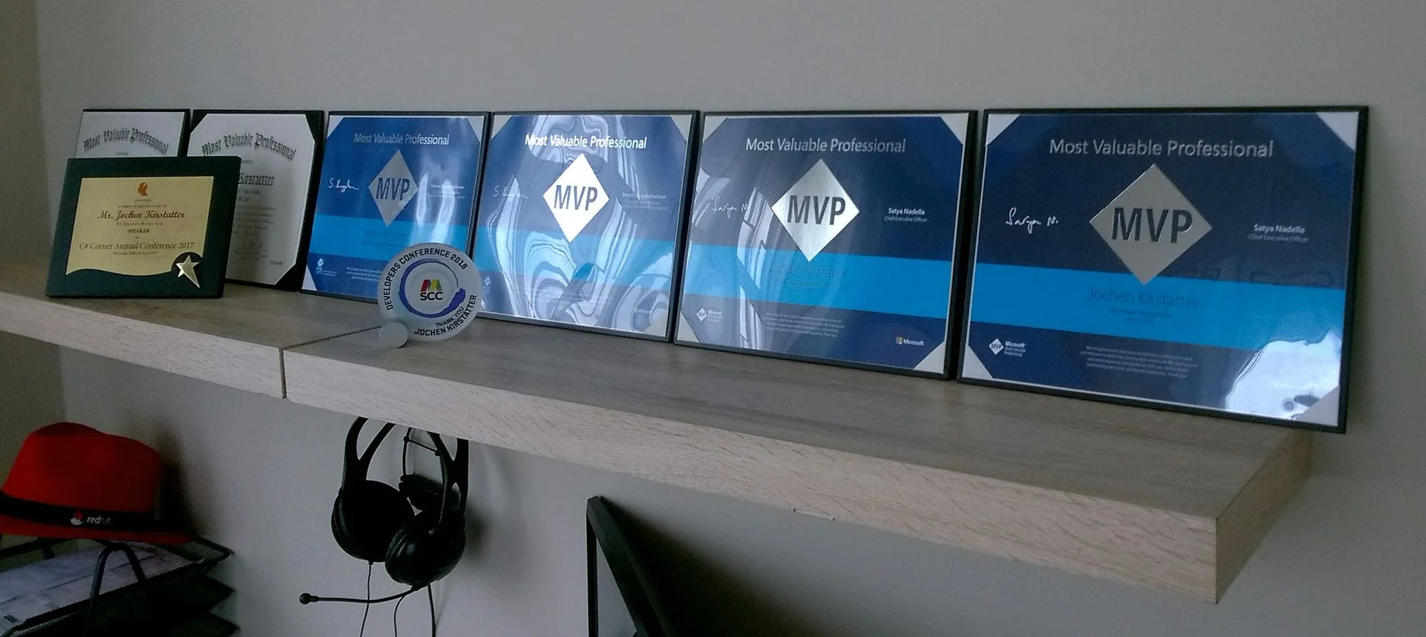 5th Microsoft MVP Award received - in need of a larger shelf as it looks like