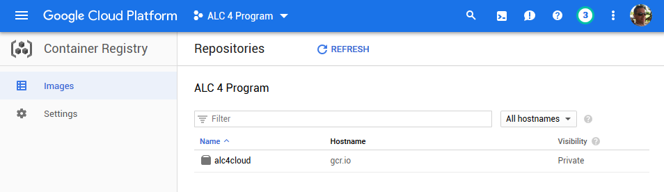 Our Docker image has been pushed to Container Registry