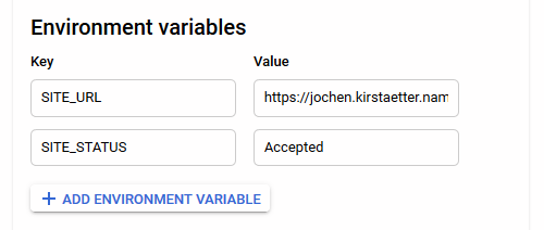 Use of environment variables to adjust the React app