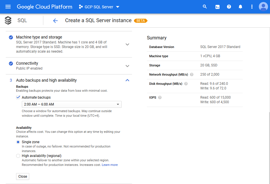 Easy to configure backup and high availability