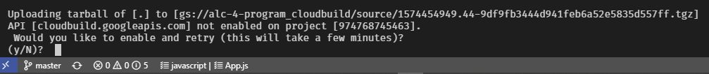 Cloud Build API is not enabled
