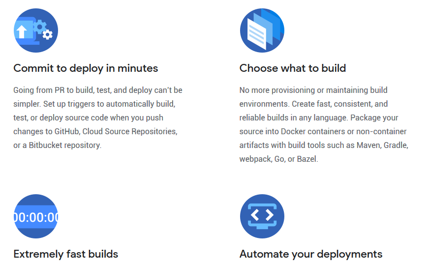 A few features of Cloud Build