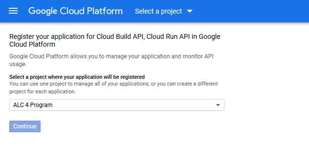 Enable Cloud Build API and Cloud Run API