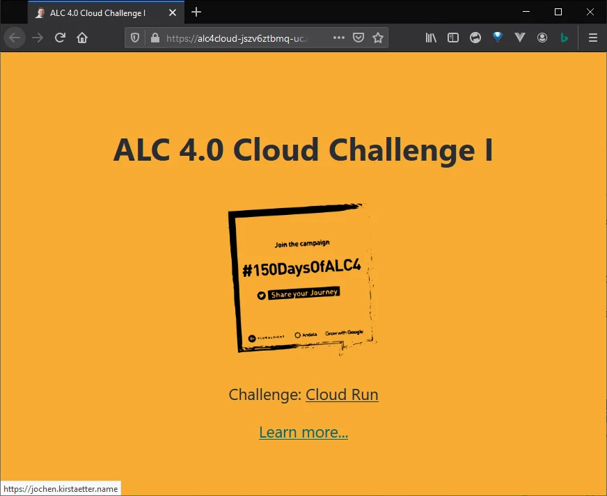 React app running on Cloud Run