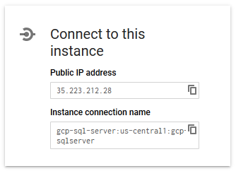 Easy access to connect to a Cloud SQL instance