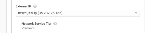 Attach the external IP address to the VM instance
