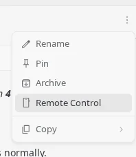Antigravity Desktop Session Context Menu