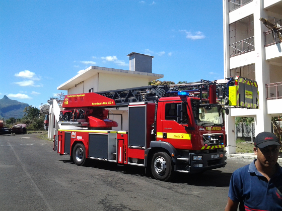 Ladder truck L32 - MAN truck with Rosenbauer built-up and equipment by Metz