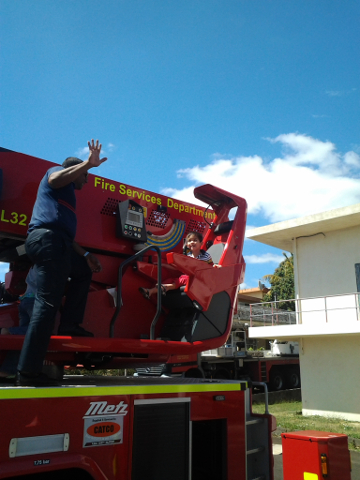 Visiting the Fire Station in Coromandel