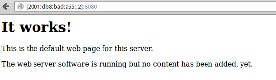 Accessing your web server via IPv6