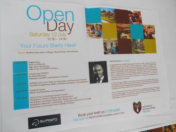 Open Day at Medine Education Village - SUPINFO International University in Mauritius