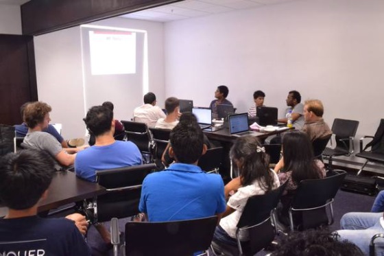 Captivated audience following the demos and code samples