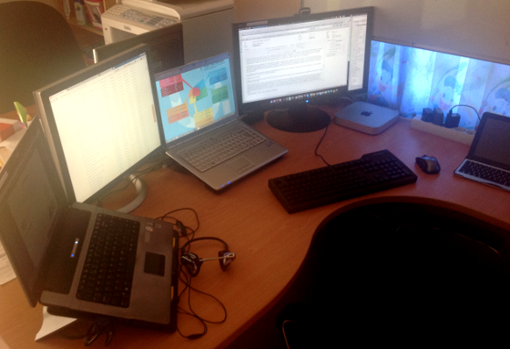 Working with multiple screens increases a software developers productivity