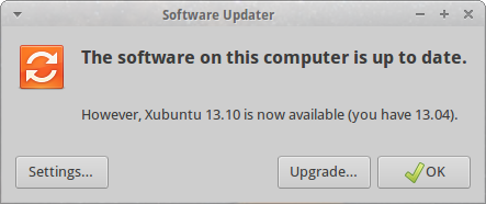 Ubuntu upgrade 13.10 available