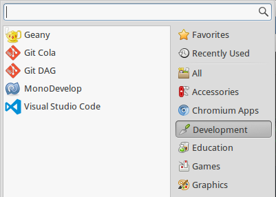 Navigate the application menu to launch Visual Studio Code
