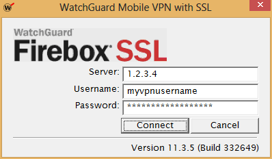 Remote server and user authentication to establish the VPN