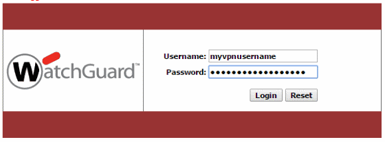 Login into the WatchGuard Firebox to get the Mobile VPN with SSL Client information